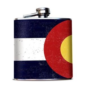 Colorado state flag flask